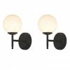 Revive Lighting 2 X Revive Matt Black Round Bathroom Wall Lights