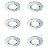 Revive Lighting 6 X Revive IP65 Chrome Round LED Fire-Rated Bathroom Downlights