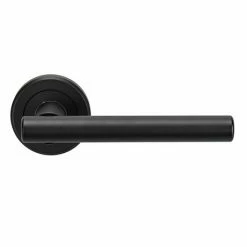 Revive Lighting Revive Lago Round Lever Door Handles - Matt Black