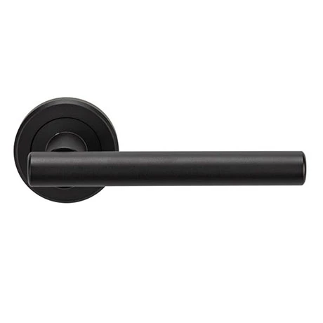 Revive Lighting Revive Lago Round Lever Door Handles - Matt Black 1 Revive Lighting Revive Lago Round Lever Door Handles - Matt Black