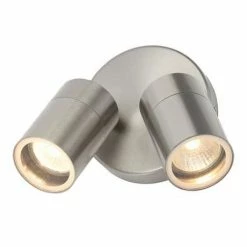 Revive Lighting Revive Outdoor Stainless Steel Adjustable Twin Spotlights