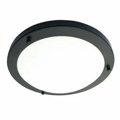 Revive Lighting Revive Satin Black 2 X E27 Large Flush Ceiling Light
