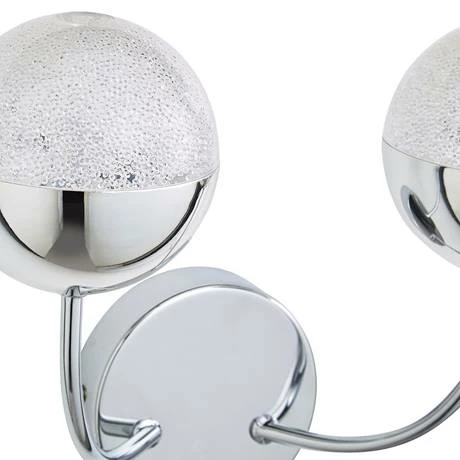 Revive Lighting Revive Chrome 2-Light LED Bathroom Wall Light With Crackle Effect Diffusers 3 Revive Lighting Revive Chrome 2-Light LED Bathroom Wall Light With Crackle Effect Diffusers - Image 3