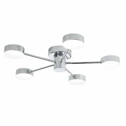 Revive Lighting Revive Chrome 5-Light LED Bathroom Ceiling Light