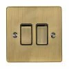 Revive Lighting Revive Twin Light Switch - Antique Brass
