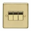 Revive Lighting Revive 3 Gang 2 Way Light Switch - Brushed Brass