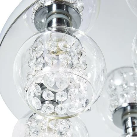 Revive Lighting Revive Chrome/Clear Glass 5-Light Flush Ceiling Light 3 Revive Lighting Revive Chrome/Clear Glass 5-Light Flush Ceiling Light - Image 3