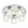 Revive Lighting Revive Chrome/Clear Glass 5-Light Flush Ceiling Light