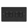 Revive Lighting Revive 4 Gang 2 Way Light Switch - Matt Black
