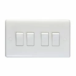 Revive Lighting Revive 4 Gang 2 Way Light Switch - White