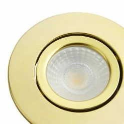 Revive Lighting Revive Satin Brass IP65 LED Fire-Rated Tiltable Downlight -Revive Lighting Shop RV175SBR D2 460