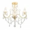 Revive Lighting Revive Brass 3 Light Flush Bathroom Chandelier