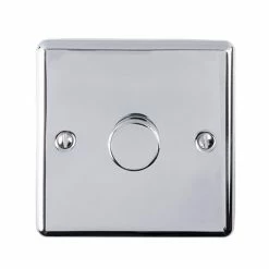 Revive Lighting Revive Single Dimmer Light Switch - Polished Chrome