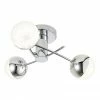 Revive Lighting Revive Chrome 3-Light LED Bathroom Ceiling Light With Crackle Effect Diffusers
