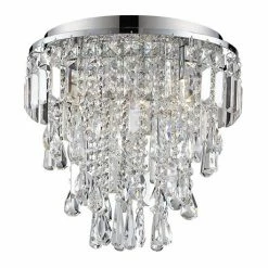 Revive Lighting Revive 3-Light Crystal Flush Bathroom Ceiling Light