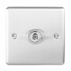 Revive Lighting Revive Single Toggle Light Switch - Satin Steel