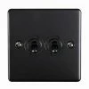 Revive Lighting Revive Twin Toggle Light Switch - Matt Black