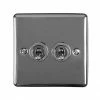 Revive Lighting Revive Twin Toggle Light Switch - Black Nickel