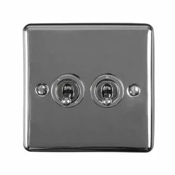 Revive Lighting Revive Twin Toggle Light Switch - Black Nickel