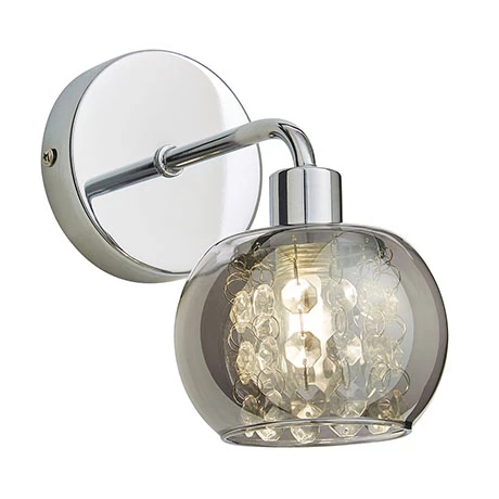 Revive Lighting Revive Chrome/Smoked Glass Bathroom Wall Light 1 Revive Lighting Revive Chrome/Smoked Glass Bathroom Wall Light