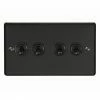 Revive Lighting Revive 4 Gang 2 Way Toggle Light Switch - Matt Black