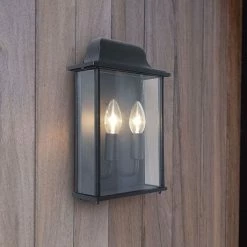 Revive Lighting Revive Outdoor Slim Black Wall Lantern