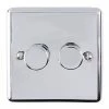 Revive Lighting Revive Twin Dimmer Light Switch - Polished Chrome