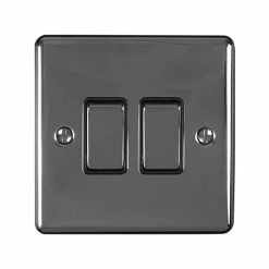 Revive Lighting Revive Twin Light Switch - Black Nickel