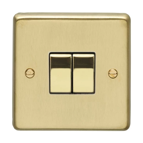 Revive Lighting Revive Twin Light Switch - Brushed Brass 1 Revive Lighting Revive Twin Light Switch - Brushed Brass