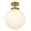 Revive Lighting Revive Brass 1 Light Semi-Flush Bathroom Ceiling Light