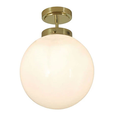 Revive Lighting Revive Brass 1 Light Semi-Flush Bathroom Ceiling Light 1 Revive Lighting Revive Brass 1 Light Semi-Flush Bathroom Ceiling Light
