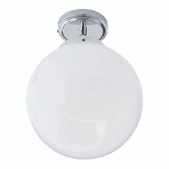 Revive Lighting Revive Chrome 1 Light Semi-Flush Bathroom Ceiling Light