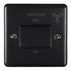 Revive Lighting Revive Fan Isolator Switch Matt Black/Black
