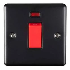 Revive Lighting Revive 45 Amp Switch With Neon Power Indicator Matt Black/Black