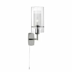 Revive Lighting Revive Chrome Wall Light With Glass Tube Shade