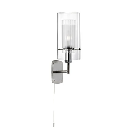 Revive Lighting Revive Chrome Wall Light With Glass Tube Shade 1 Revive Lighting Revive Chrome Wall Light With Glass Tube Shade