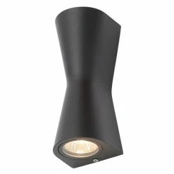 Revive Lighting Revive Outdoor Black Double Cone Up & Down Wall Light