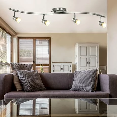 Revive Lighting Revive Silver Spotlight Bar Ceiling Light - 4 Light 2 Revive Lighting Revive Silver Spotlight Bar Ceiling Light - 4 Light - Image 2