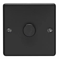 Revive Lighting Revive Single Dimmer Light Switch Matt Black