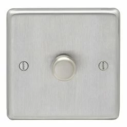 Revive Lighting Revive Single Dimmer Light Switch Satin Steel