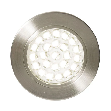Revive Lighting Revive Round LED Recessed Under Cabinet Light Satin Nickel 1 Revive Lighting Revive Round LED Recessed Under Cabinet Light Satin Nickel