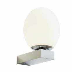 Revive Lighting Revive Chrome LED Bathroom Wall Light With Opal Glass Shade