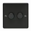 Revive Lighting Revive Twin Dimmer Light Switch - Matt Black