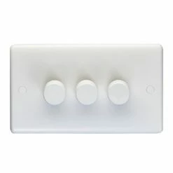 Revive Lighting Revive 3 Gang 2 Way Dimmer Light Switch - White