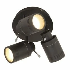 Revive Lighting Revive Matt Black 3 Spot Bathroom Ceiling Light