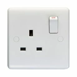 Revive Lighting Revive 1 Gang Switched Socket - White