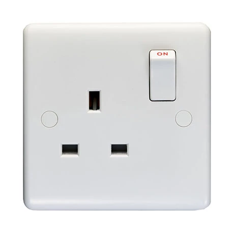 Revive Lighting Revive 1 Gang Switched Socket - White 1 Revive Lighting Revive 1 Gang Switched Socket - White