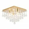 Revive Lighting Revive Brass 5 Light Square Flush Bathroom Ceiling Light