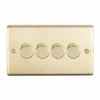 Revive Lighting Revive 4 Gang 2 Way Dimmer Light Switch - Brushed Brass