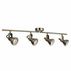 Revive Lighting Revive Antique Brass Spotlight Bar - 4 Light Split
